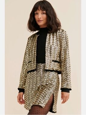 NEW ANTHROPOLOGIE HUTCH PEPPER SEQUINED SKIRT